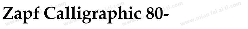 Zapf Calligraphic 80字体转换